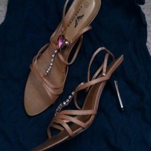 Sparkle hearts with mirror heels size 9